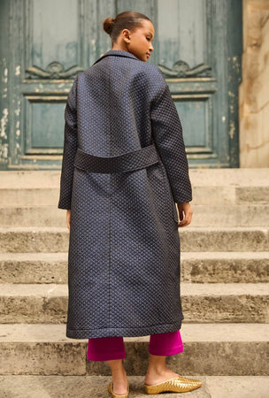 Open Car Coat Quilted