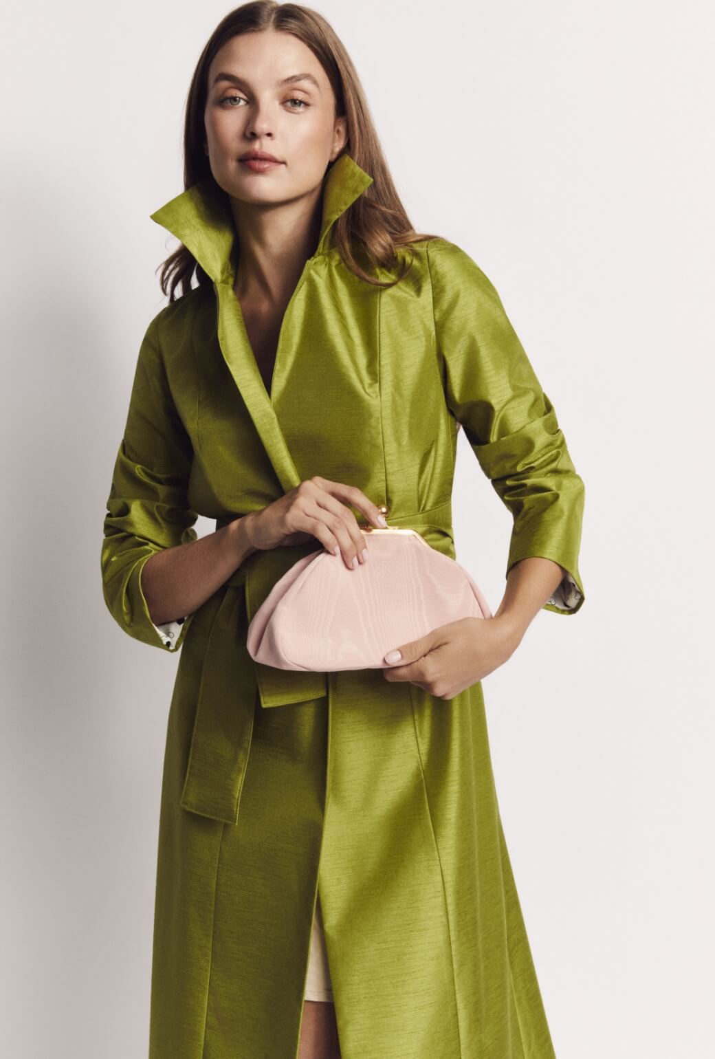 Opera Coat - Green Taffeta