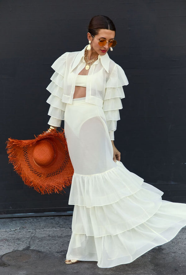 Organic Raffia Hat - Orange