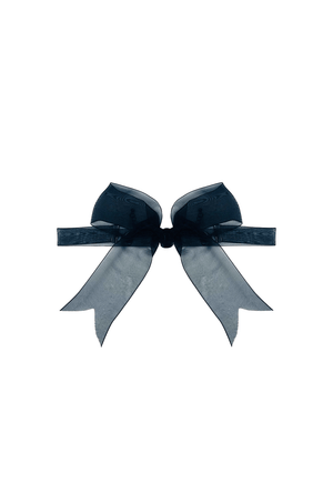 Organza Bow Neck Tie - Black