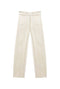 Patch Pocket Cropped Cigar Pant - Ivory Diamond Jacquard