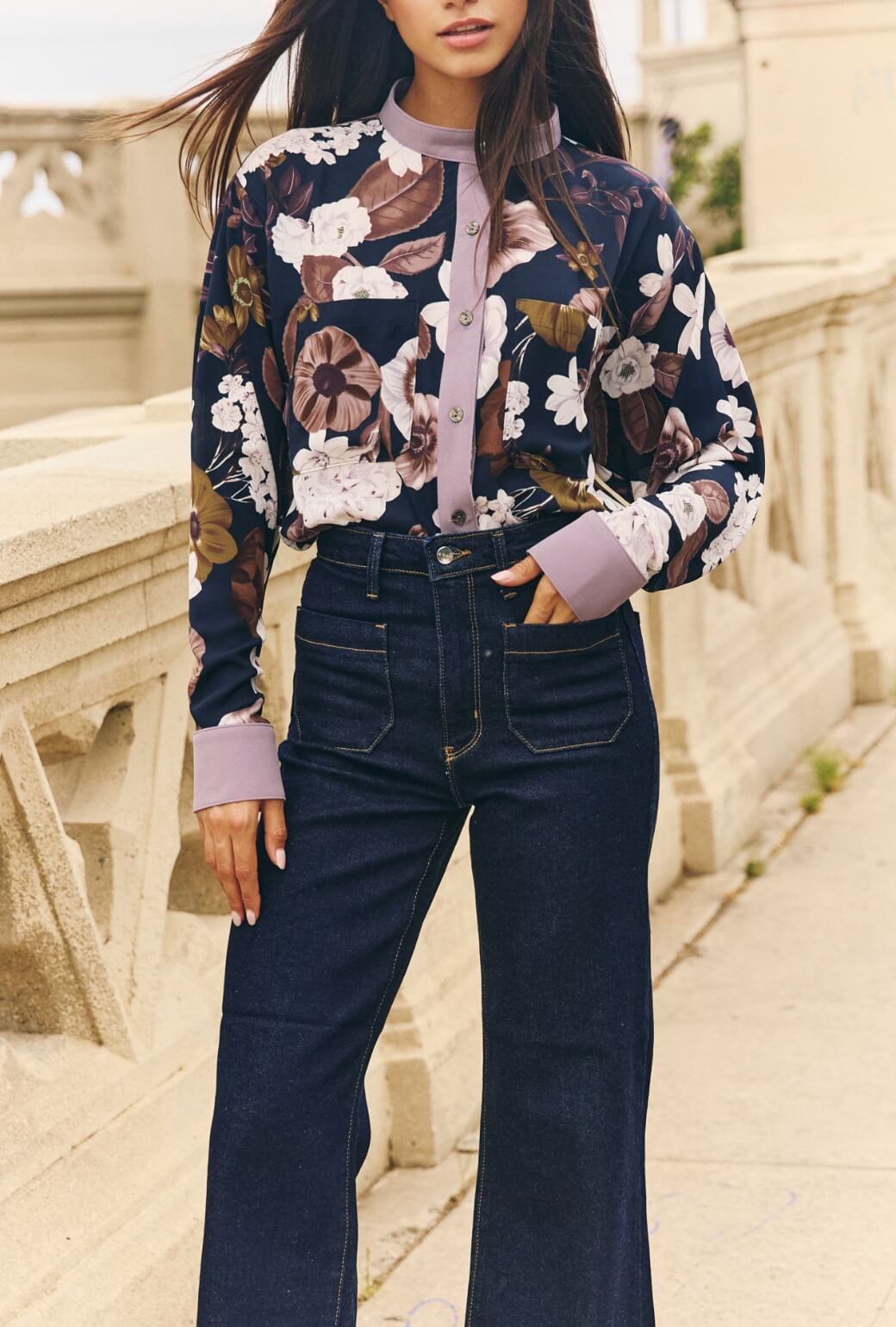 Patch Pocket Jeans - Midnight Denim