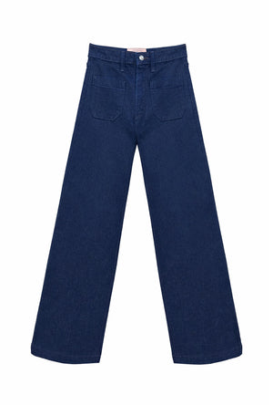 Patch Pocket Jeans - Navy