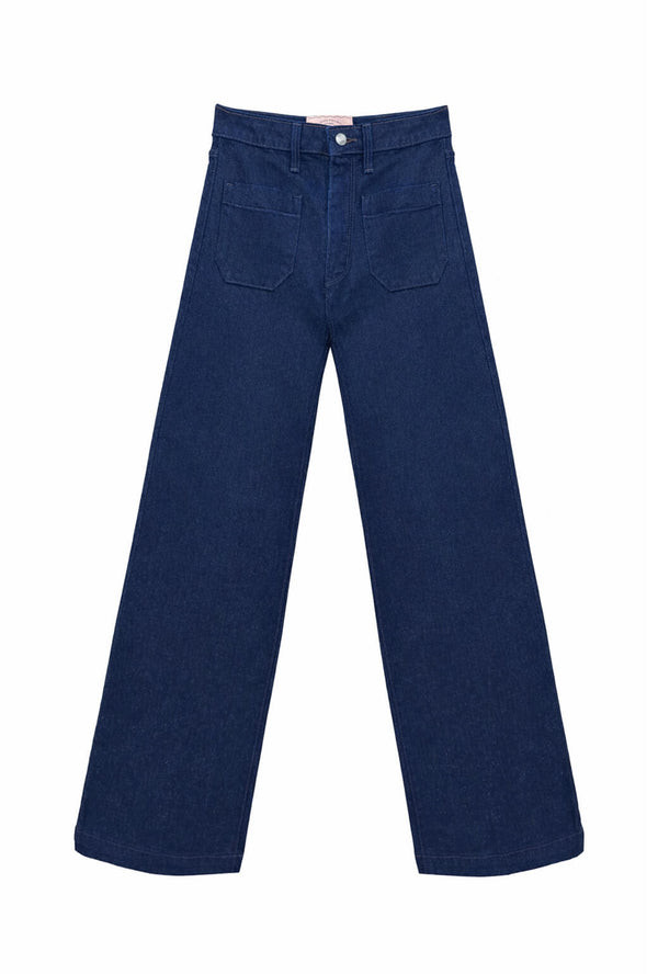 Patch Pocket Jeans - Navy