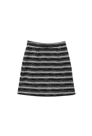Pencil MINI Skirt - Black Lurex Bouclé
