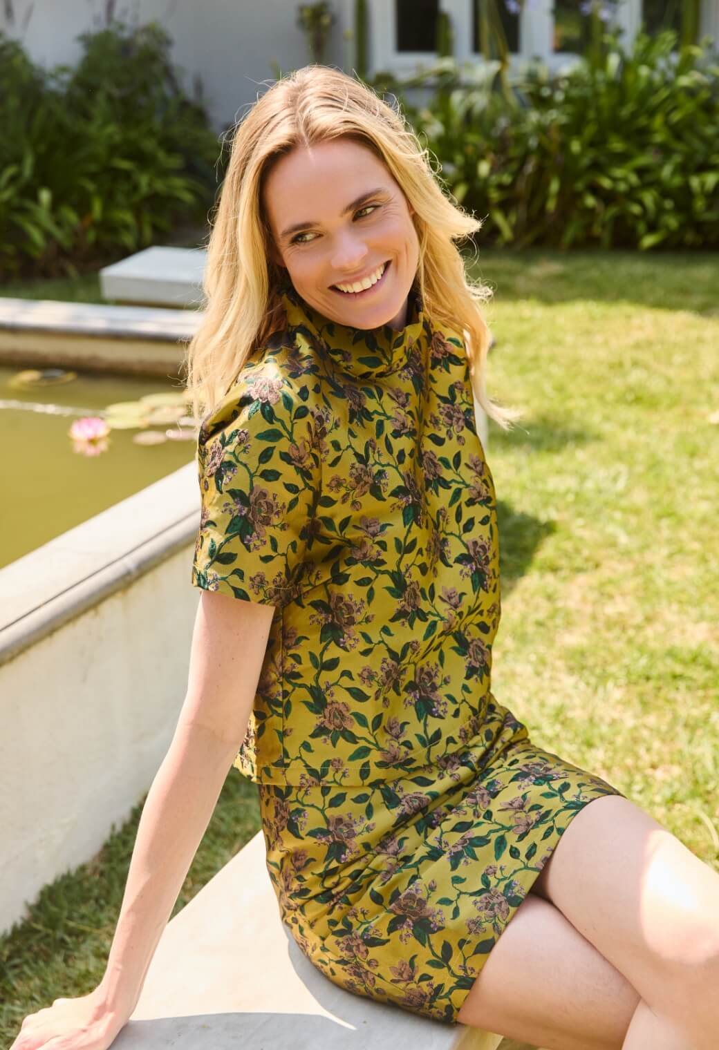 Pencil MINI Skirt - Waldorf Floral Jacquard