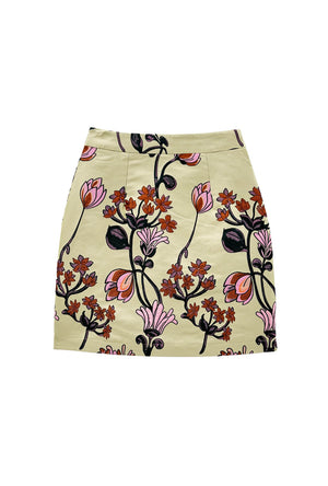 Pencil Skirt Mini - Citron Vines