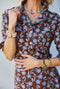 Perry Button Down - Chocolate Floral