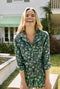 Perry Button Down - Green Floral