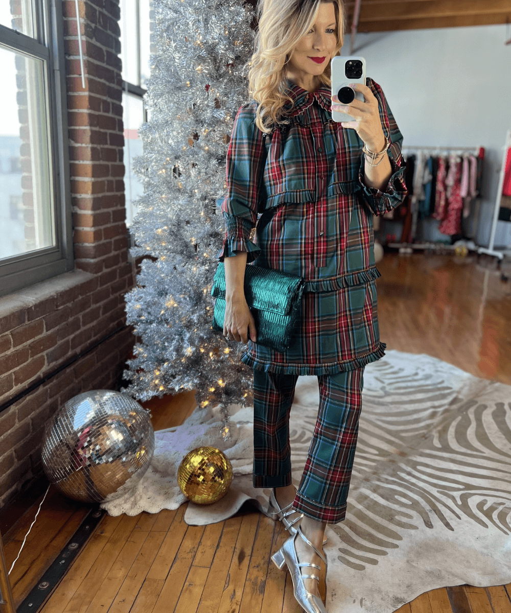 Tartan plaid mini sales dress
