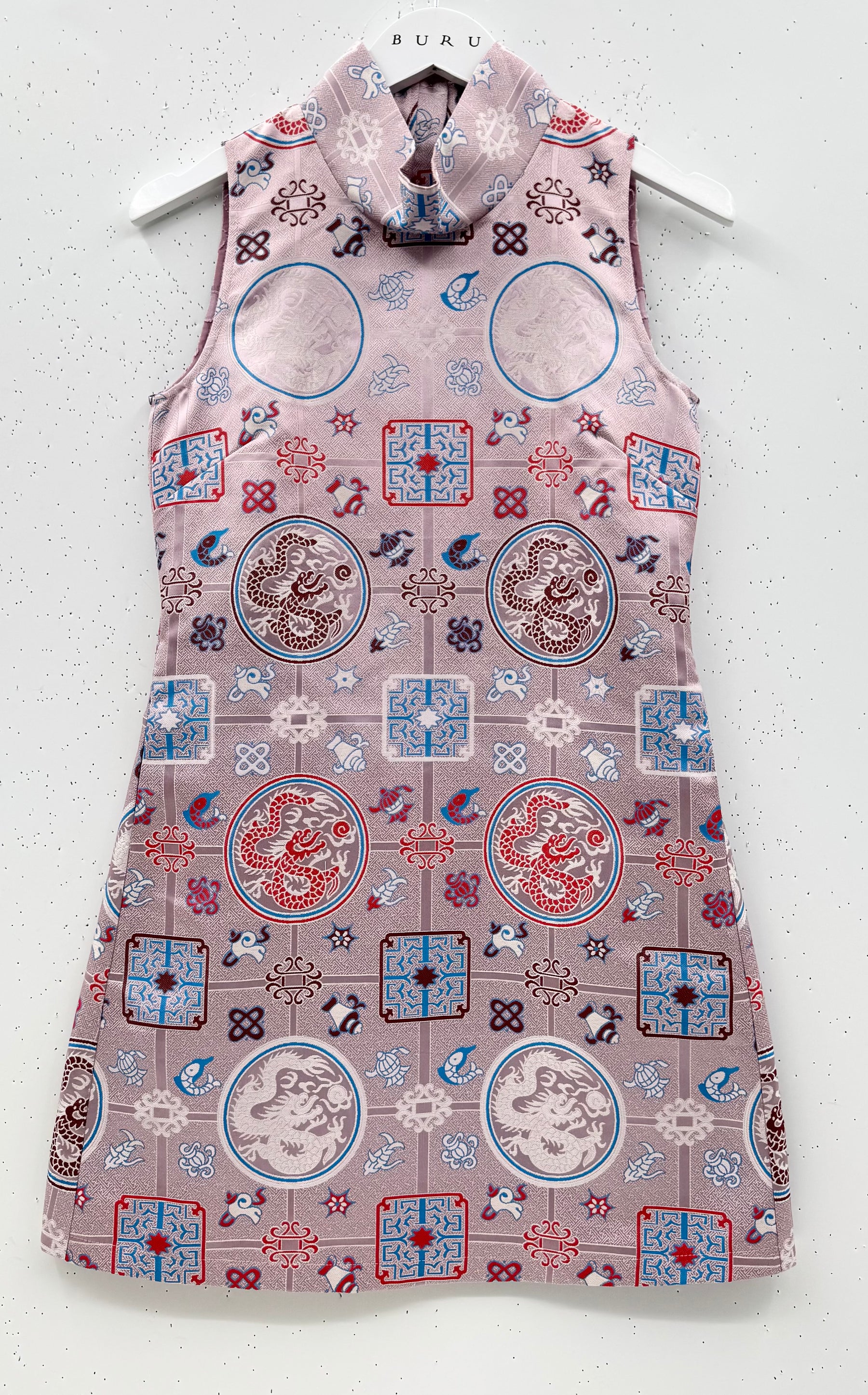 SAMPLE - Tailored Mod Dress - Lilac Chinoiserie