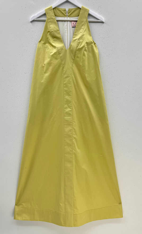 SAMPLE - The Racer Gown - Chartreuse Cotton