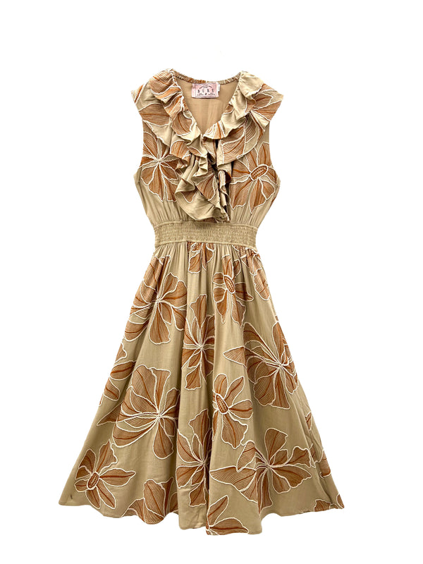 SAMPLE - The Sleeveless Blanche Dress - Linen Fleur