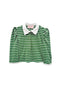 Puff Sleeve Tee - Green Stripe Knit