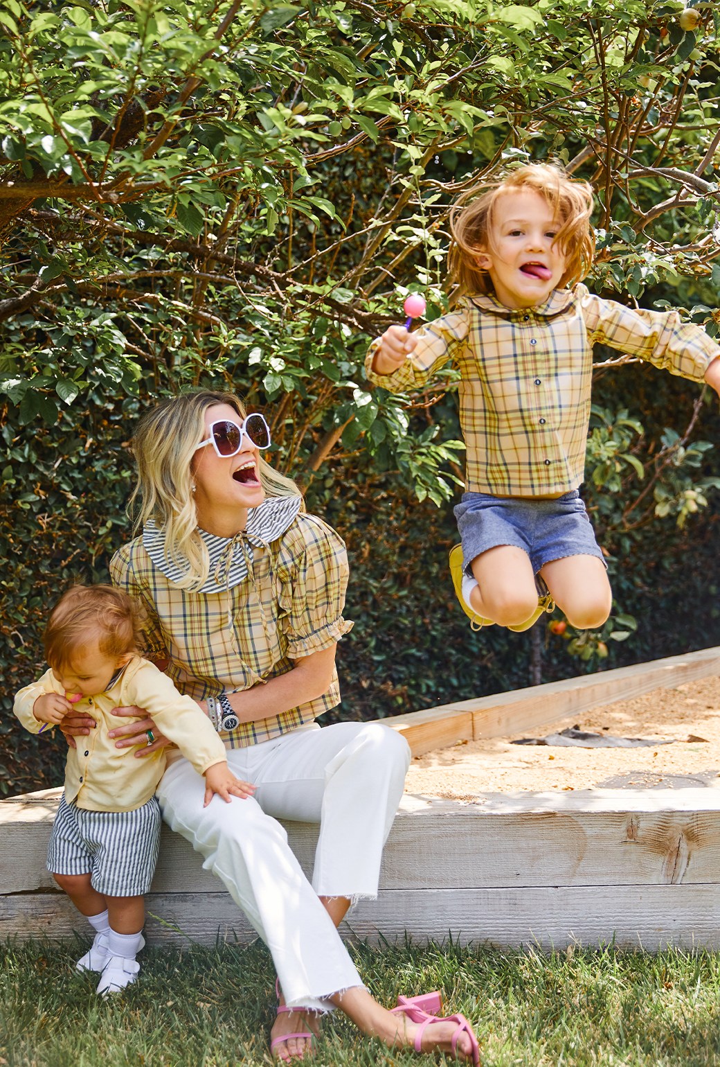 Black Friday Puff Sleeve Top - Yellow Plaid