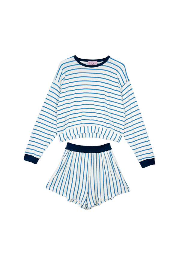 Buru x Jaimie Dewberry Pullover Set - Blue Stripe