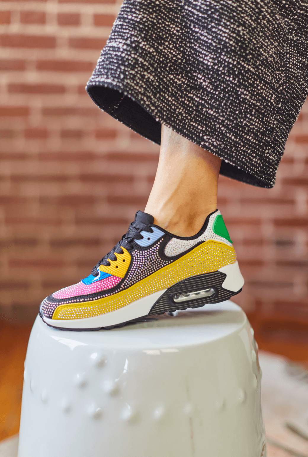 Rhinestone sneakers deals