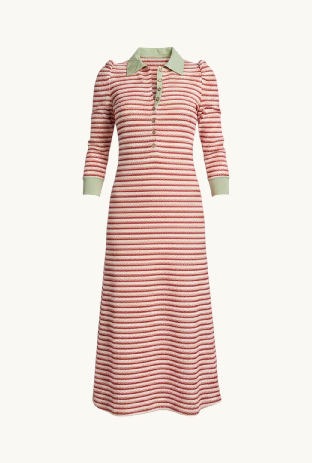 Rugby Dress Midi - Blush, Claret and Mint
