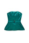 Run for the Roses Belted Bustier - Green Sateen
