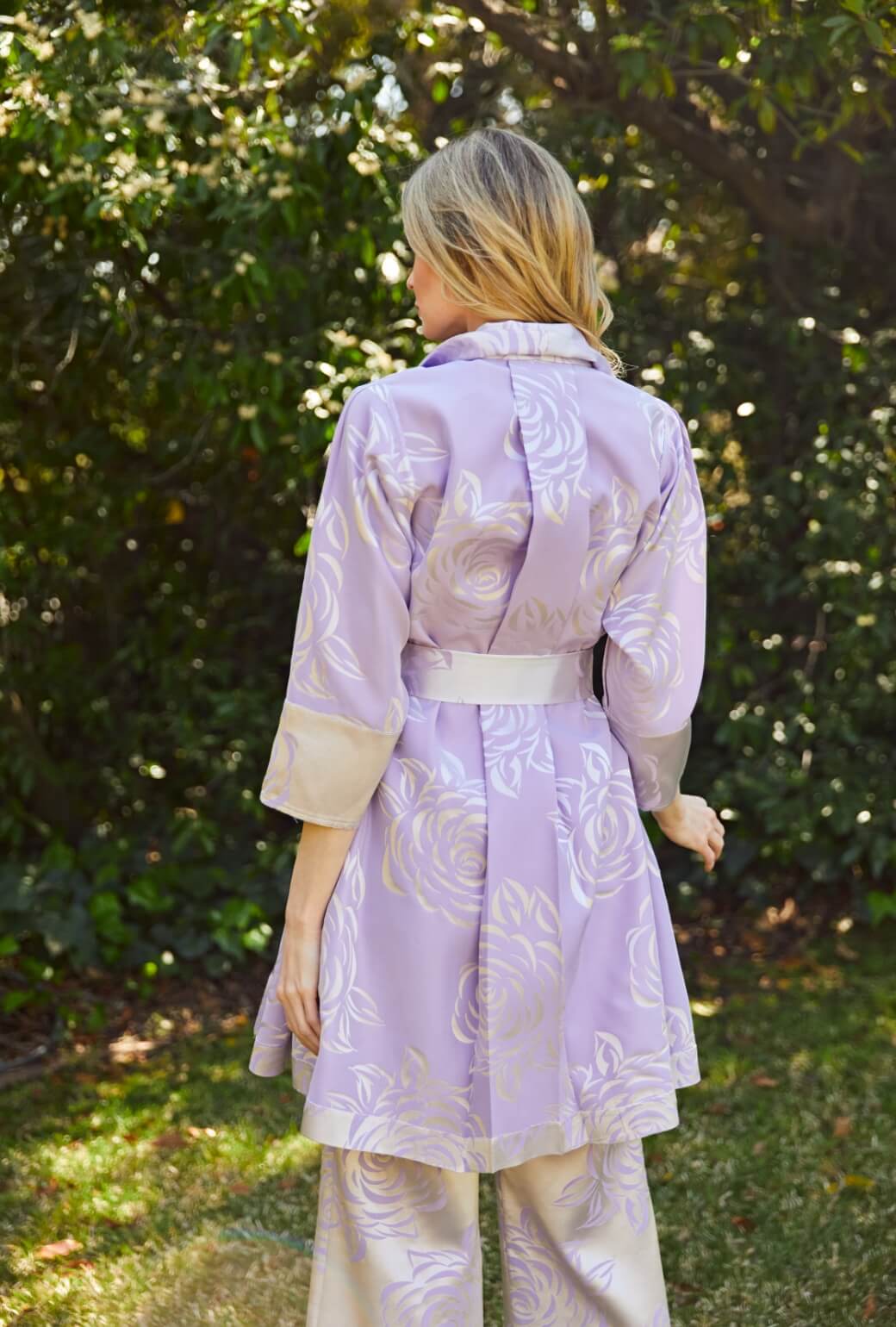 Run for the Roses Belted Swing Coat - Lilac