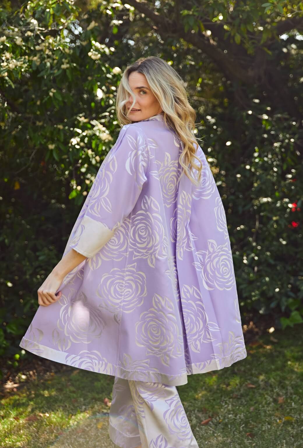 Run for the Roses Belted Swing Coat - Lilac