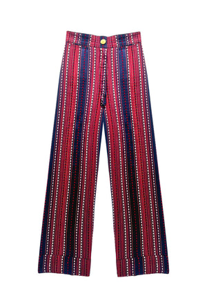 Run for the Roses Charlie Pant - Navy Embroidery