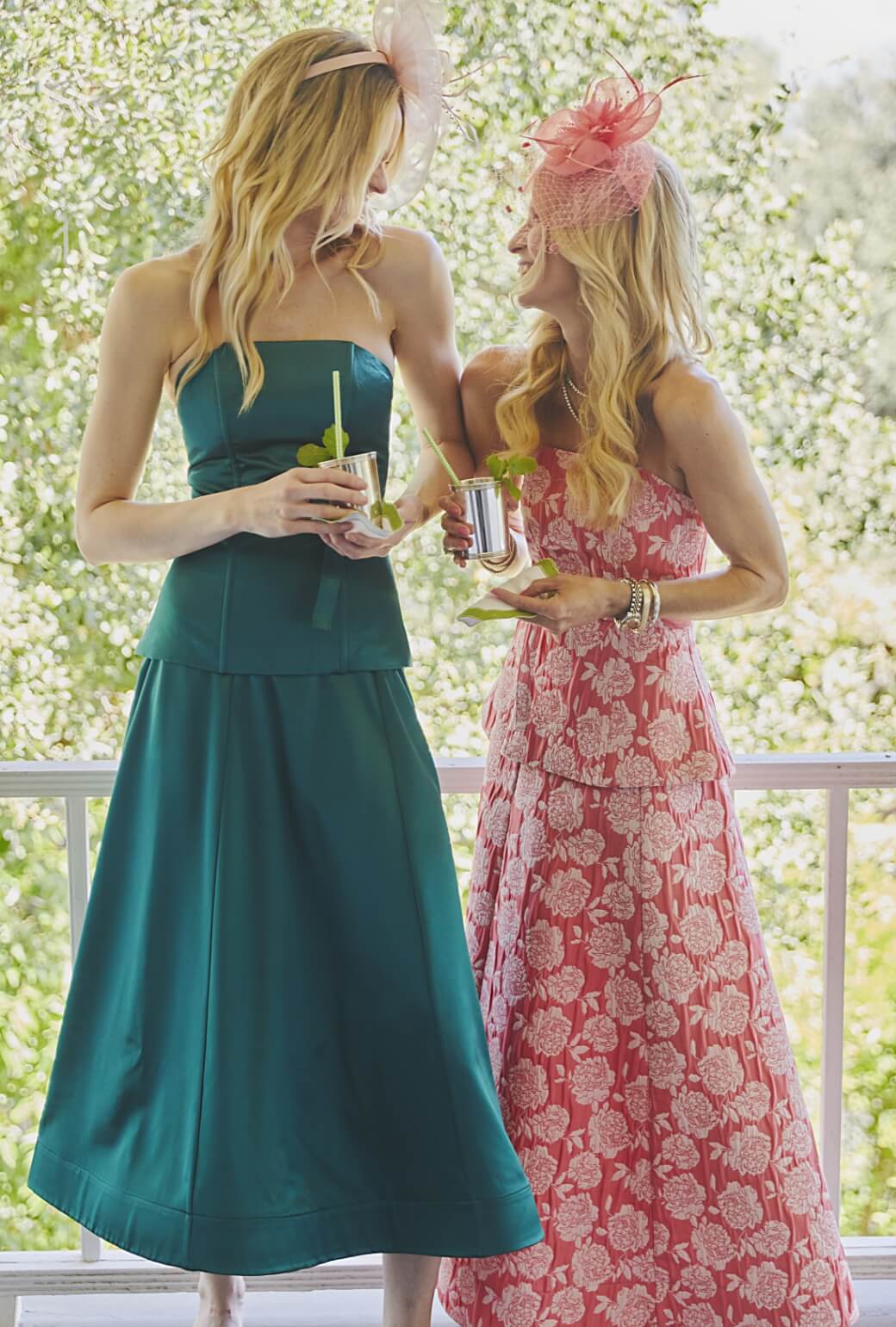 Run for the Roses Guest Skirt - Green Sateen