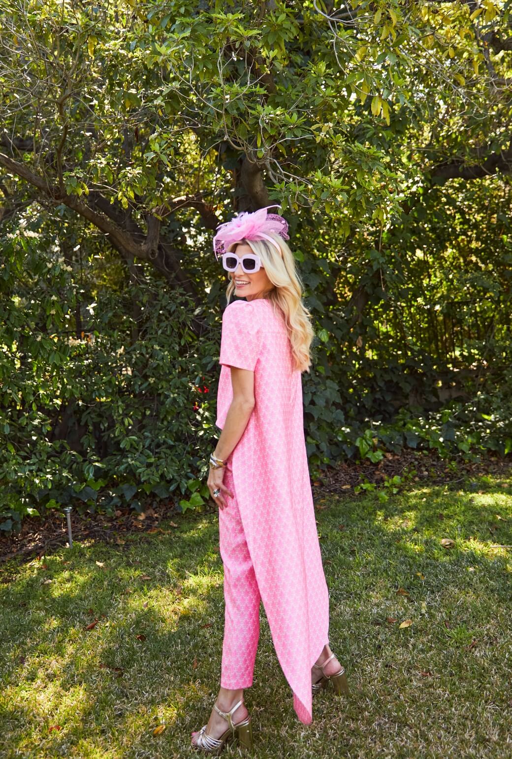 Run for the Roses Worth Top  - Pink Damask