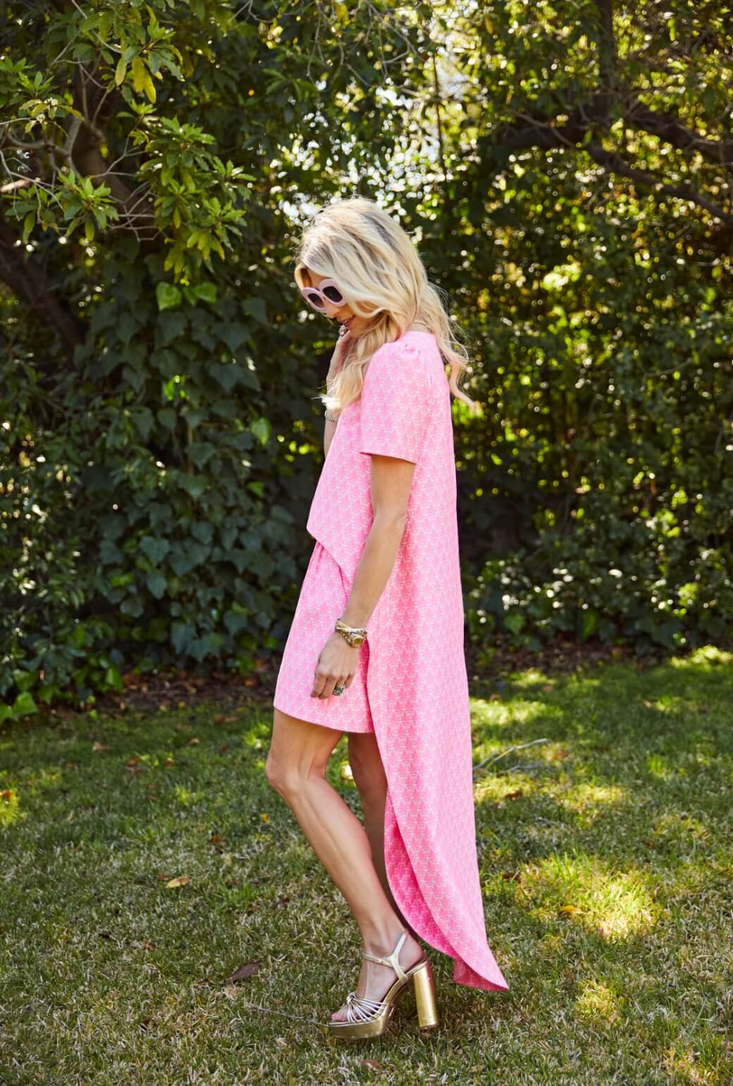 Run for the Roses Worth Top  - Pink Damask