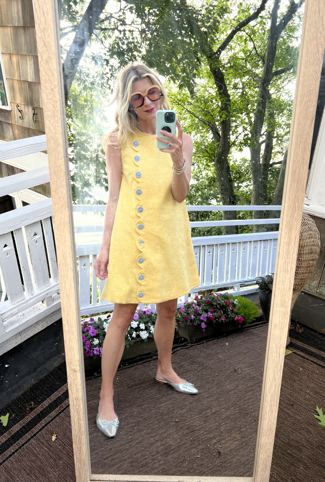Scallop Shift Dress - Yellow – BURU