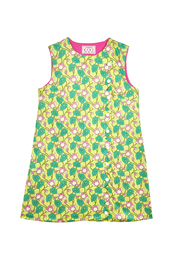 Scallop Shift Dress - Lotus Floral