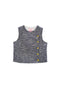 Scallop Top - Navy Tweed