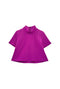 Short Sleeve Mod Top - Fuchsia Cable-knit