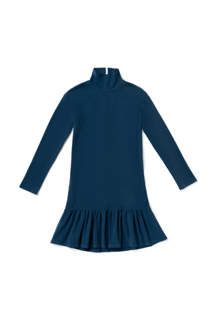 Side Zip Turtleneck Dress MINI