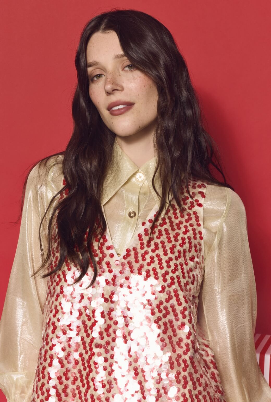 Skipper Blouse - Ivory Shimmer Organza