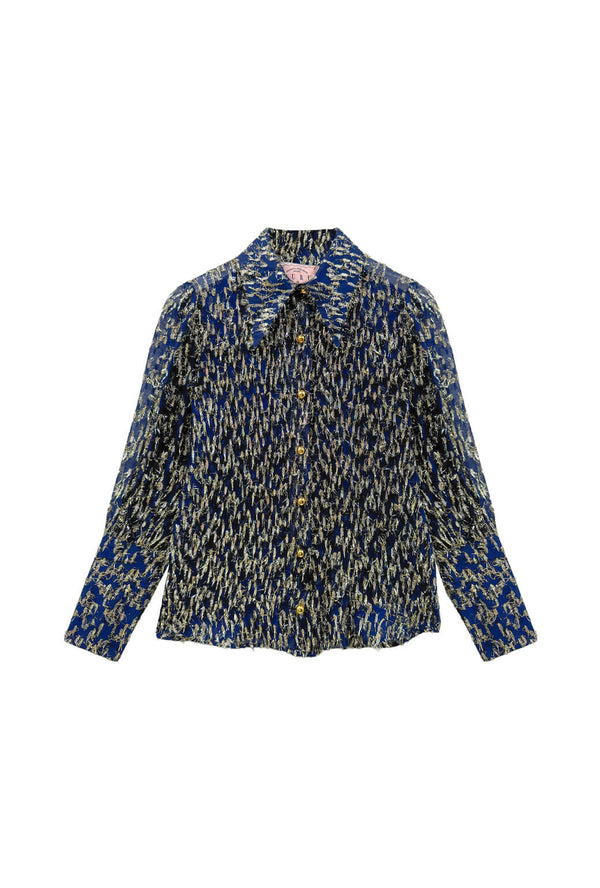 Skipper Blouse - Navy Metallic