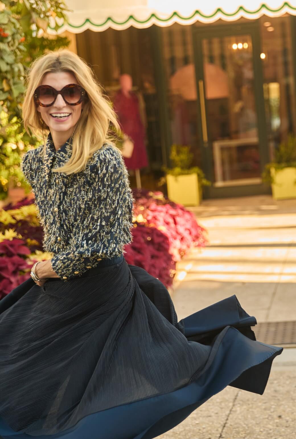 Skipper Blouse - Navy Metallic