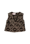SAMPLE - Sleeveless Deep V Mod Top - Chocolate Jacquard