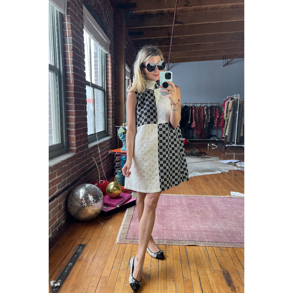 Sleeveless Mod Dress - Dice, image