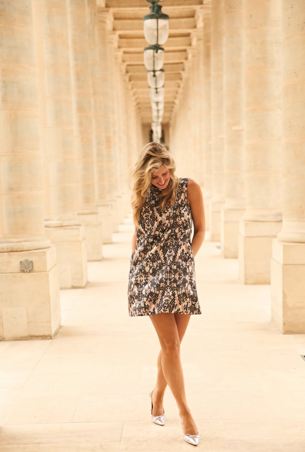 Buru x Anna Kloots Sleeveless Mod Dress - Black and Bronze