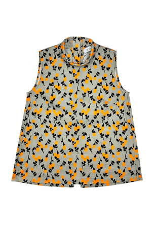 Sleeveless Mod Top Persimmon Floral