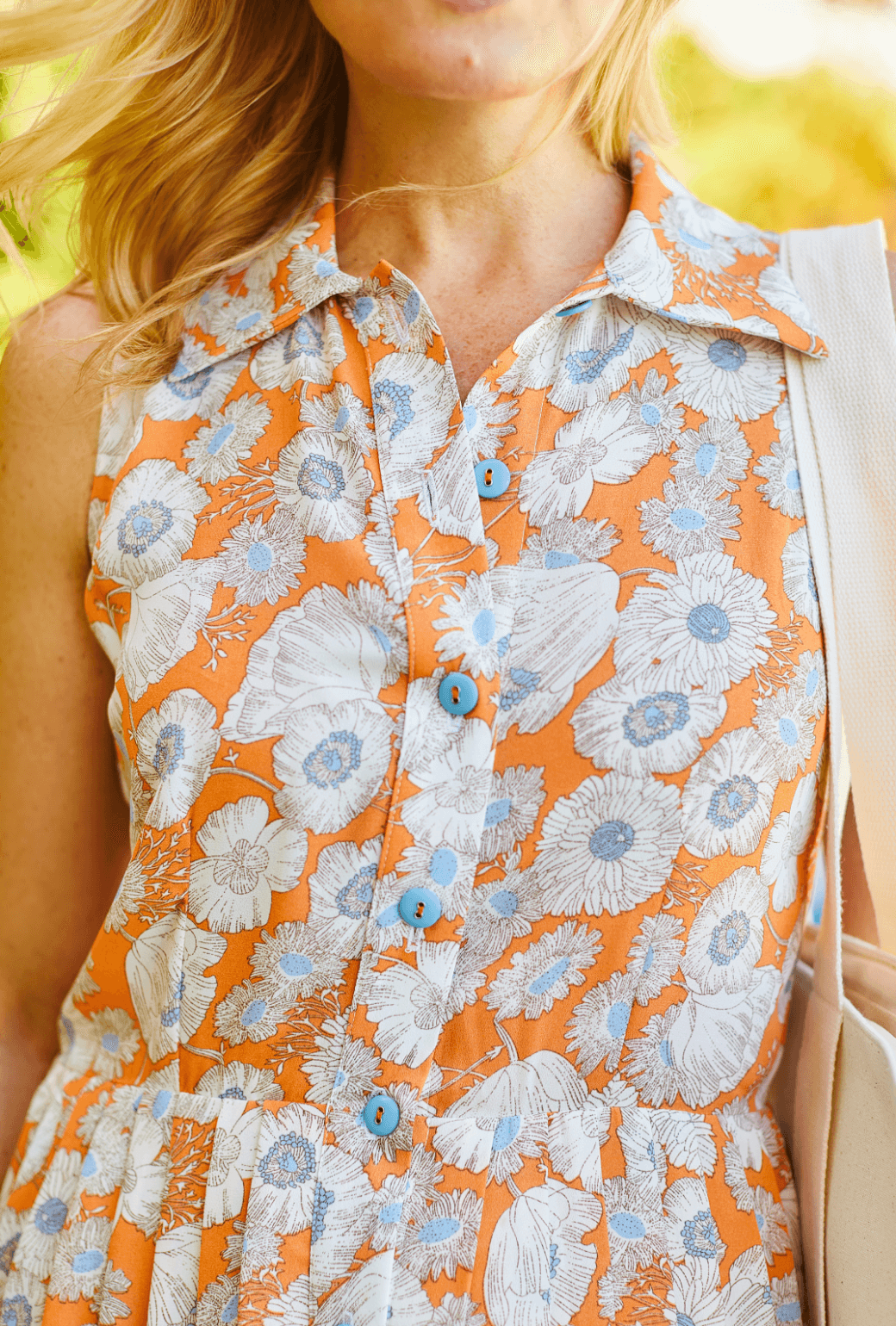 Sleeveless Shirtdress - Clementine Floral