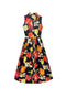 Sleeveless Shirtdress MIDI - Hibiscus