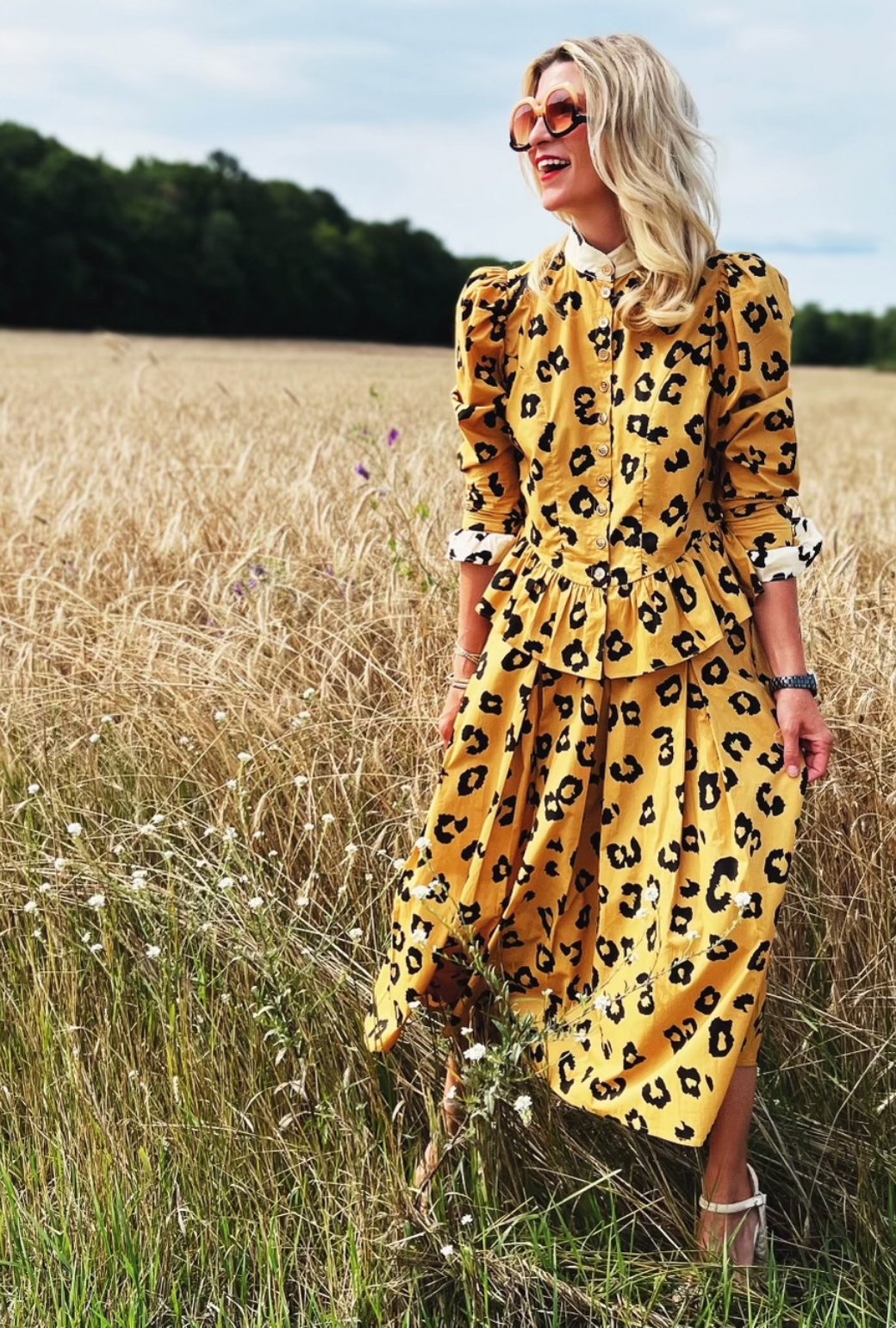 Aqua cheetah sales print midi skirt