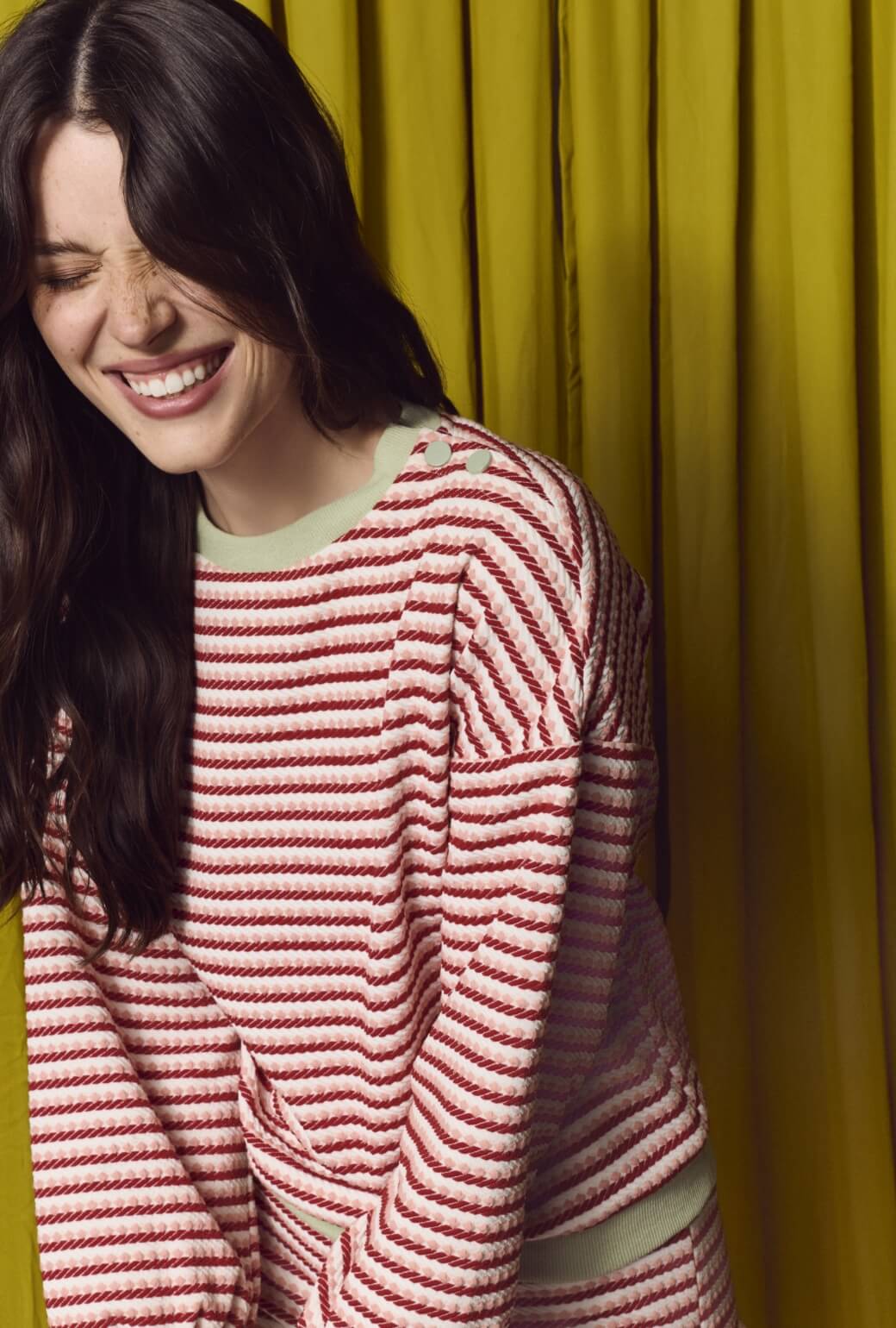 Snappy Pullover - Blush, Claret and Mint