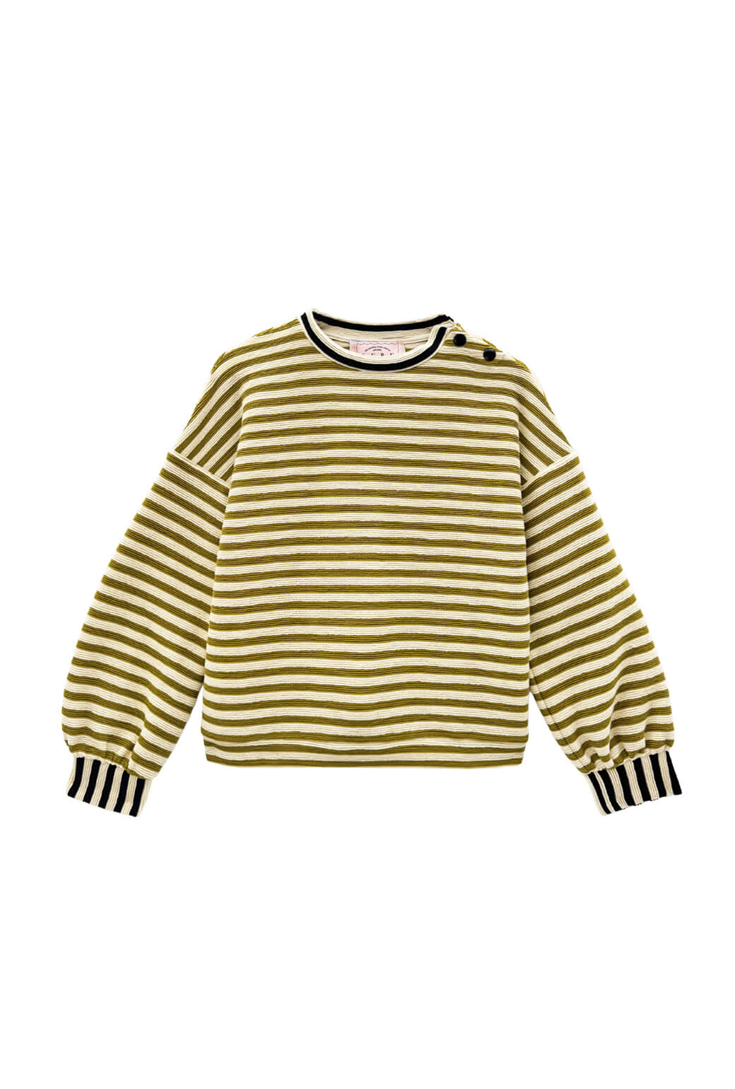 Snappy Pullover - Moss Striped Terry