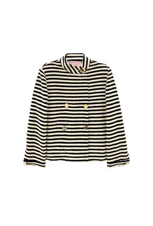 Swell Jacket - Black Striped Terry