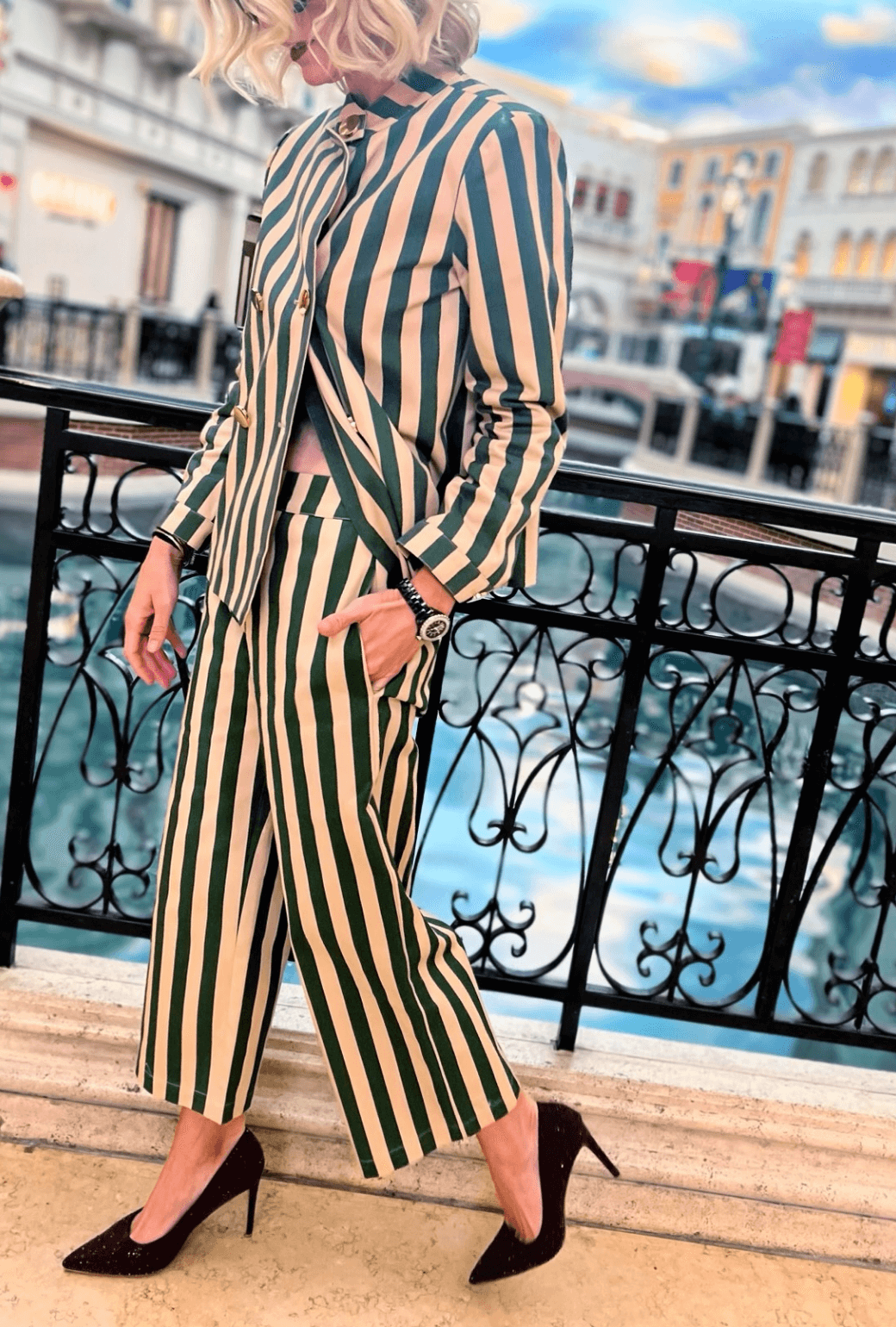 Swell Jacket - Emerald Stripe