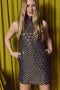 Tailored Mod Dress - Black Daisy Brocade
