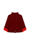 Tasseled Lounge Top  - Maroon & Orange
